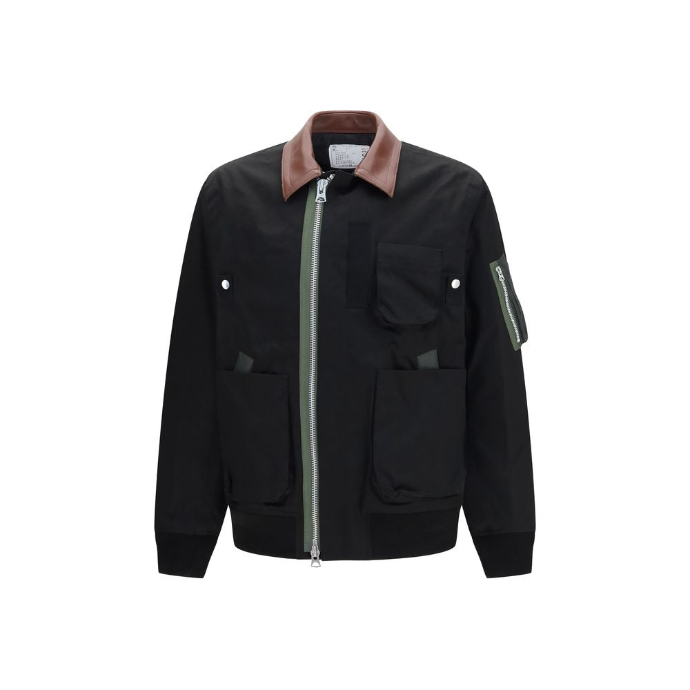 Sacai Black Cotton Bomber | Regal Royce