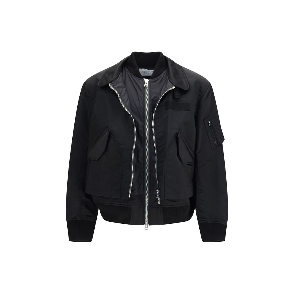Sacai Black Cotton Bomber | Regal Royce