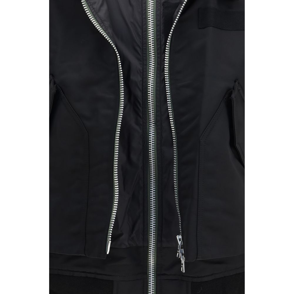 Sacai Black Cotton Bomber | Regal Royce