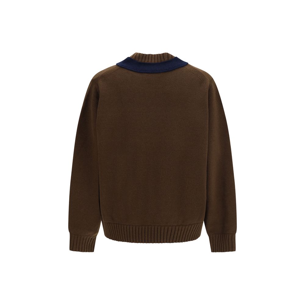 Sacai Brown Wool Oves Aries Sweatshirt | Regal Royce