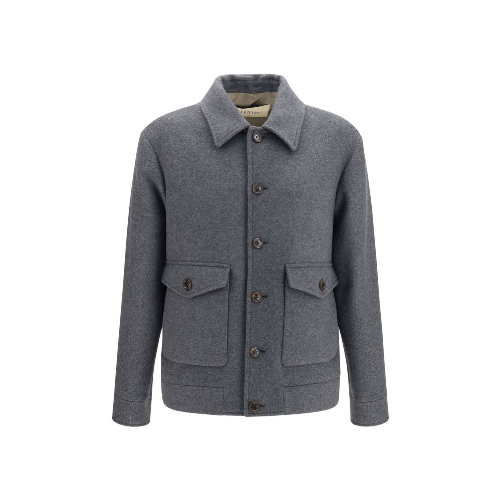 Valentino Garavani Gray Wool Oves Aries Jacket | Regal Royce