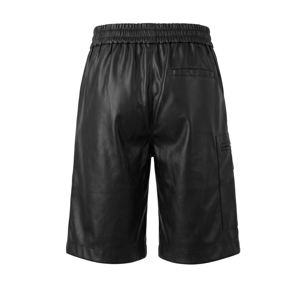 Trussardi Jeans Black Polyester Men Shorts | Regal Royce