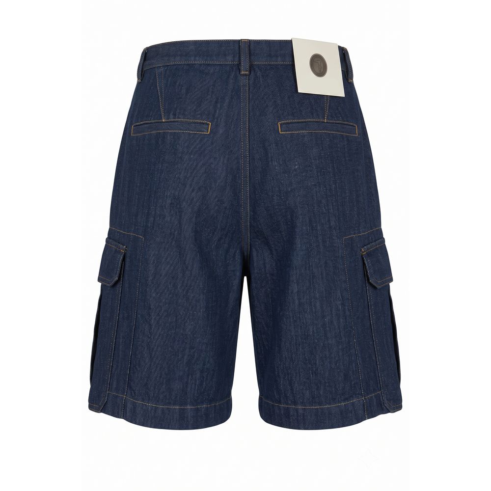 Trussardi Jeans Blue Cotton Blend Men's Short | Regal Royce