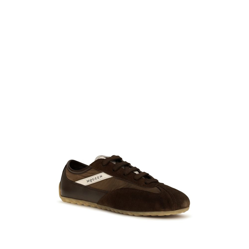 Alexander McQueen Brown Suede Leather Athletic Sneakers | Regal Royce