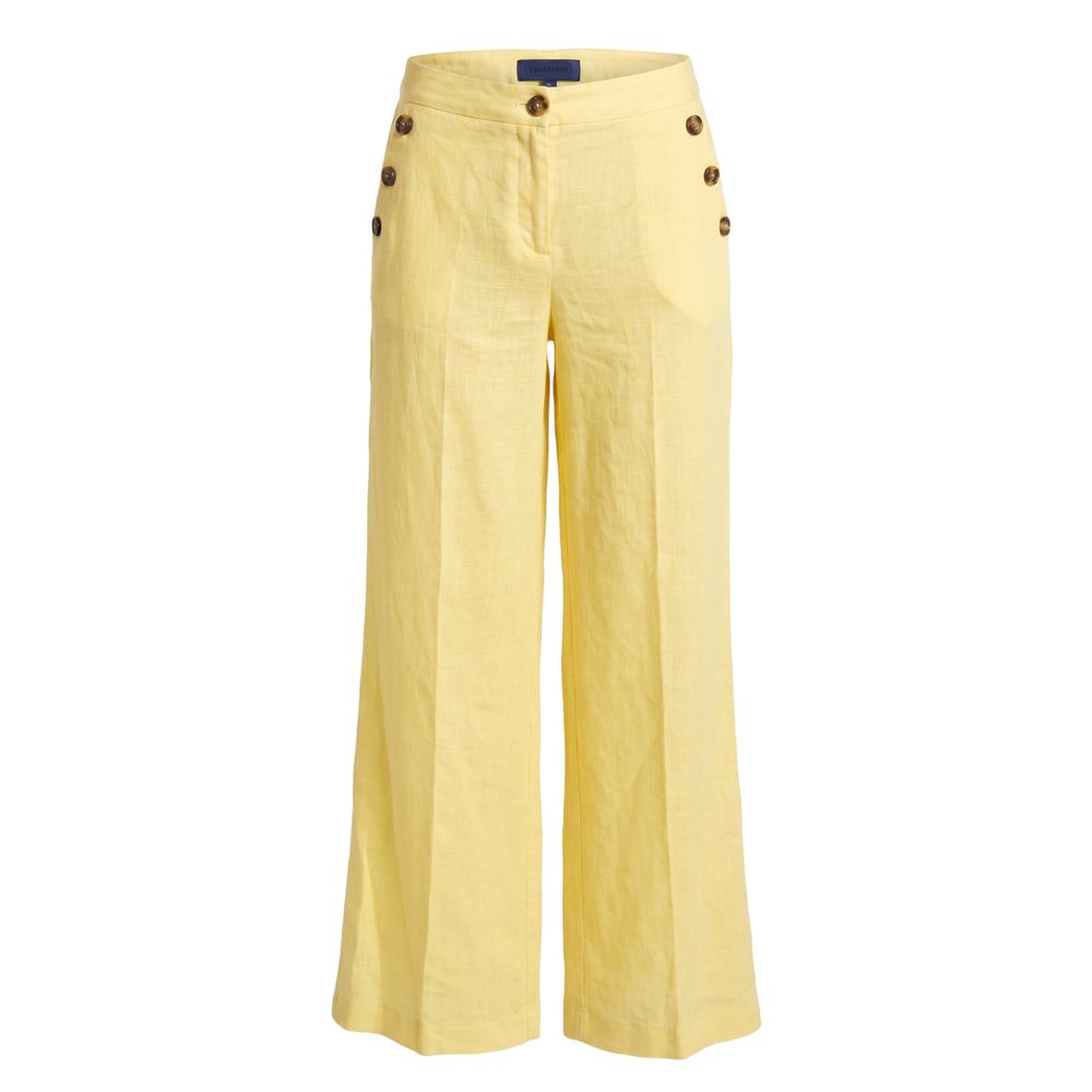 Trussardi Jeans Yellow Flax Women Pants | Regal Royce