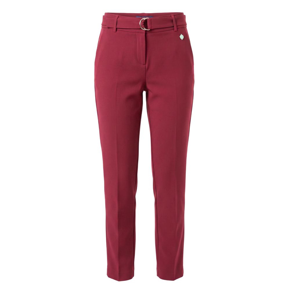 Trussardi Jeans Red Polyester Women Pants | Regal Royce