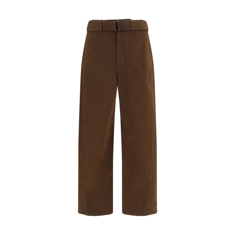 Lemaire Brown Cotton Casual Pants | Regal Royce