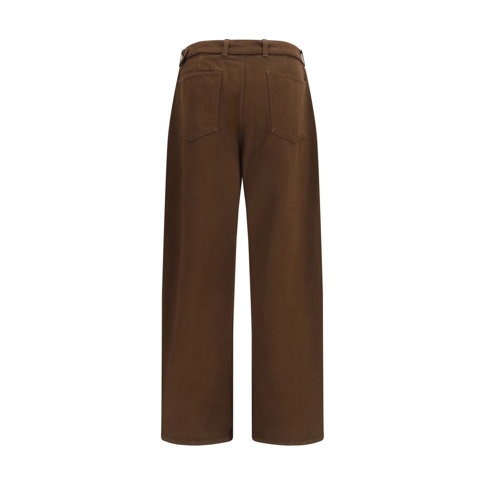 Lemaire Brown Cotton Casual Pants | Regal Royce