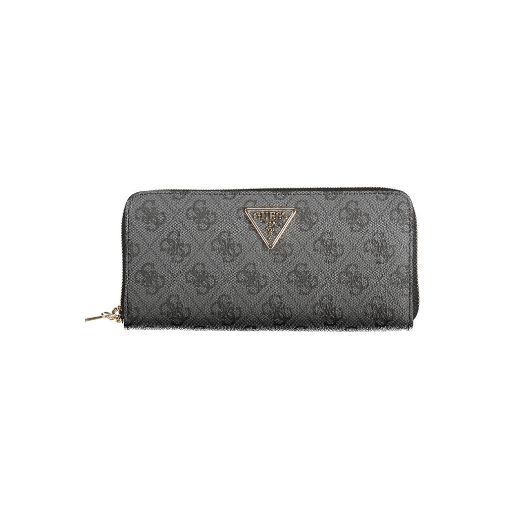 Guess Jeans Black Polyurethane Women's Wallet | Regal Royce