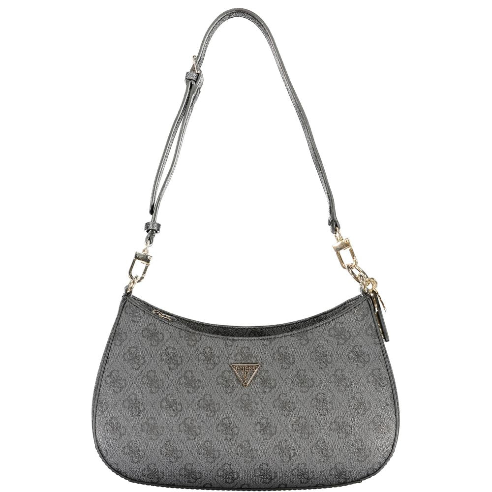 Guess Jeans Black Polyurethane Women Handbag | Regal Royce