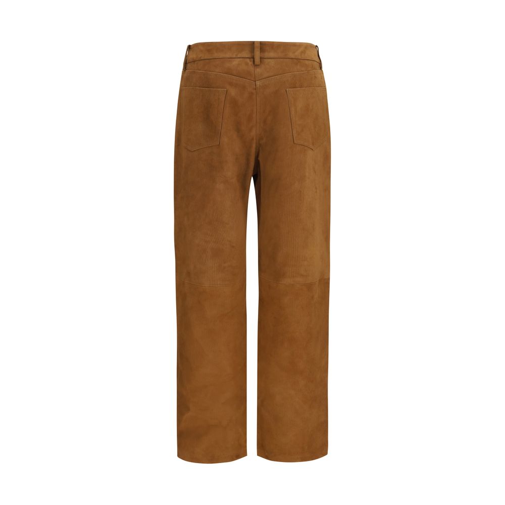Magda Butrym Brown Lambskin Pants | Regal Royce