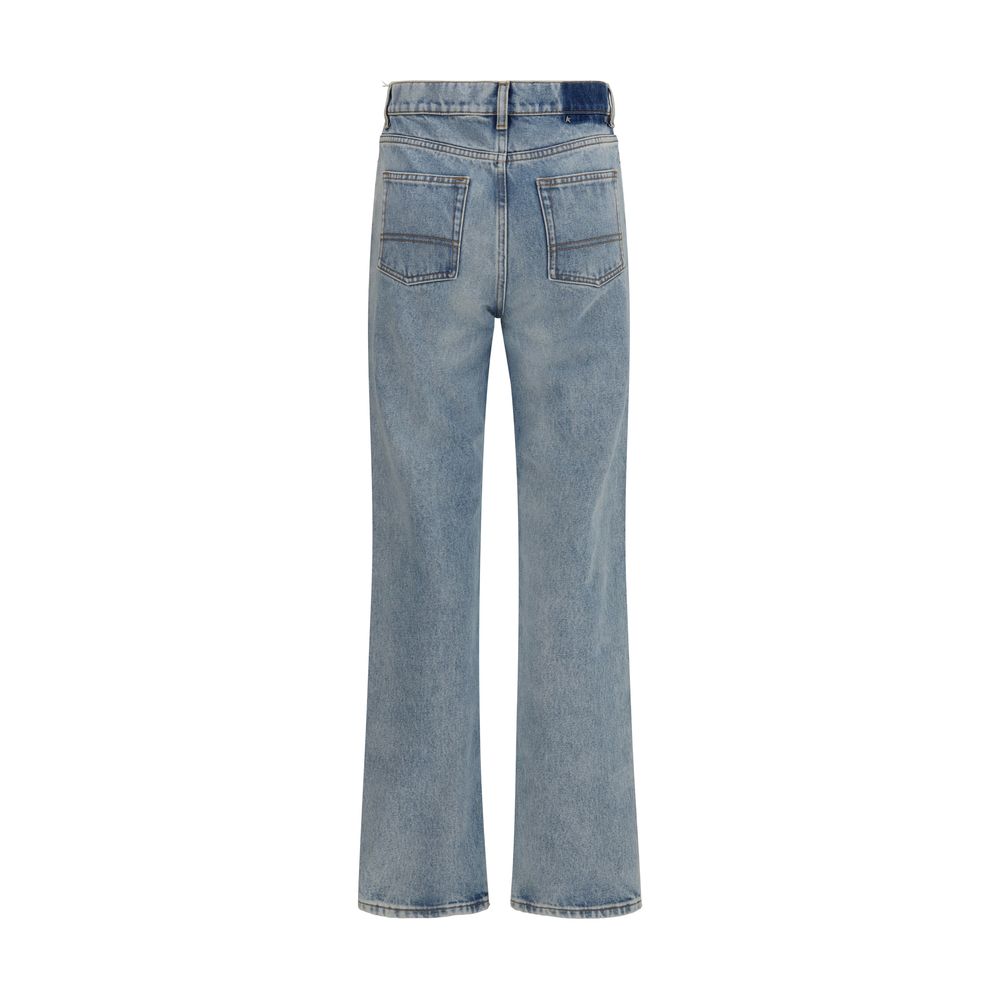 Golden Goose Blue Cotton Straight-Leg Jeans | Regal Royce