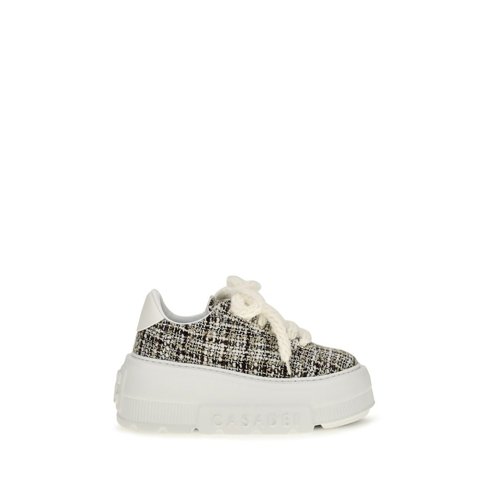 Casadei Multicolor Fabric Platform Sneakers | Regal Royce