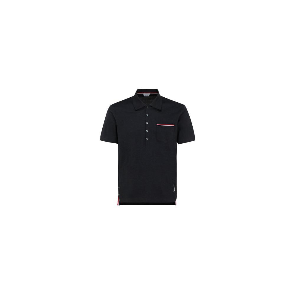 Thom Browne Gray Cotton Polo Shirt | Regal Royce