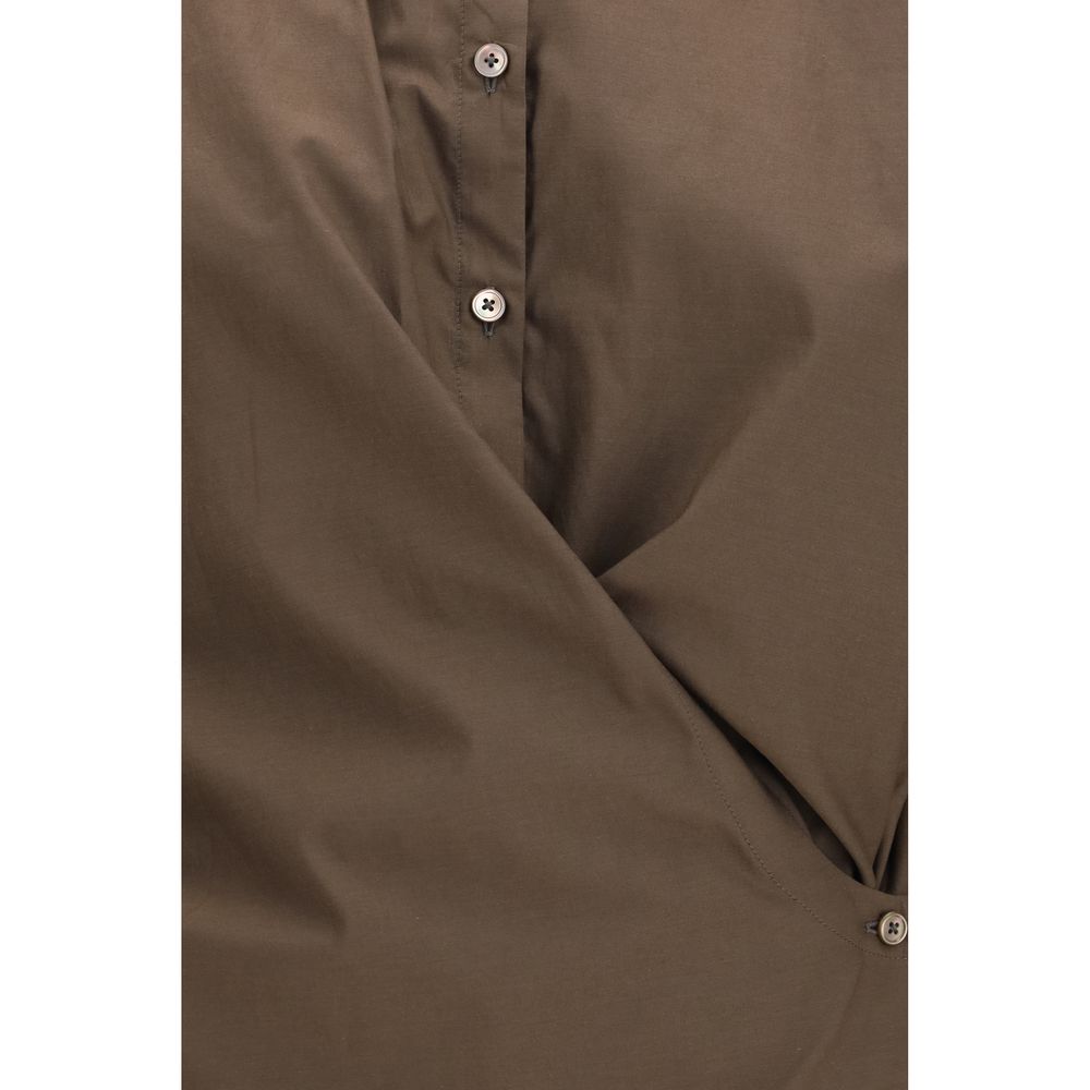 Lemaire Brown Cotton Shirt | Regal Royce