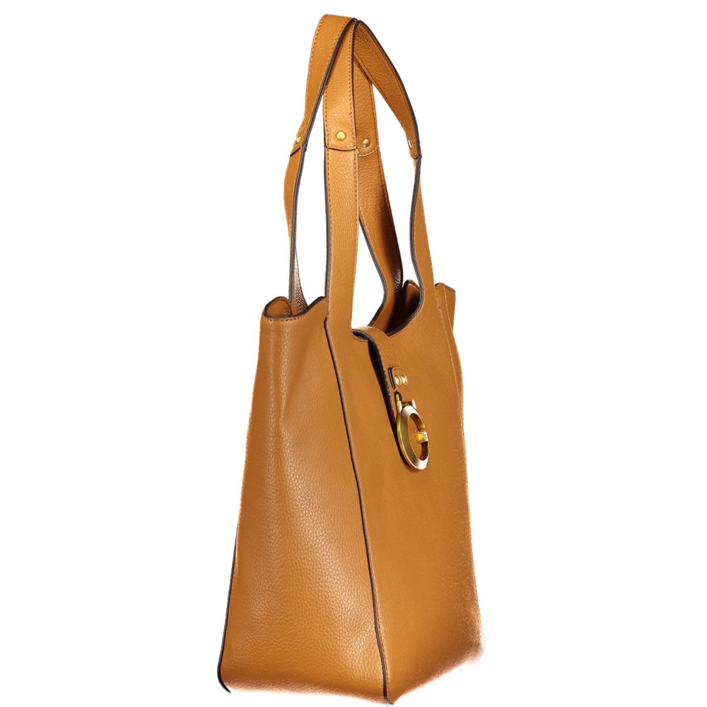 Guess Jeans Brown Polyurethane Women's Bag | Regal Royce