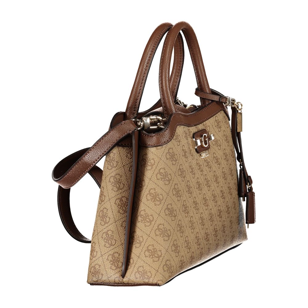 Guess Jeans Beige Polyurethane Women's Bag | Regal Royce