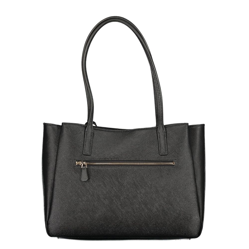 Guess Jeans Black Polyurethane Women's Bag | Regal Royce