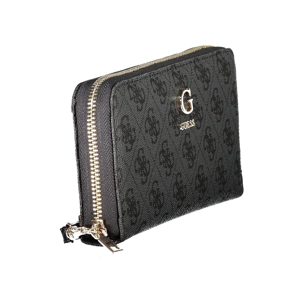 Guess Jeans Black Polyurethane Womens Wallet | Regal Royce