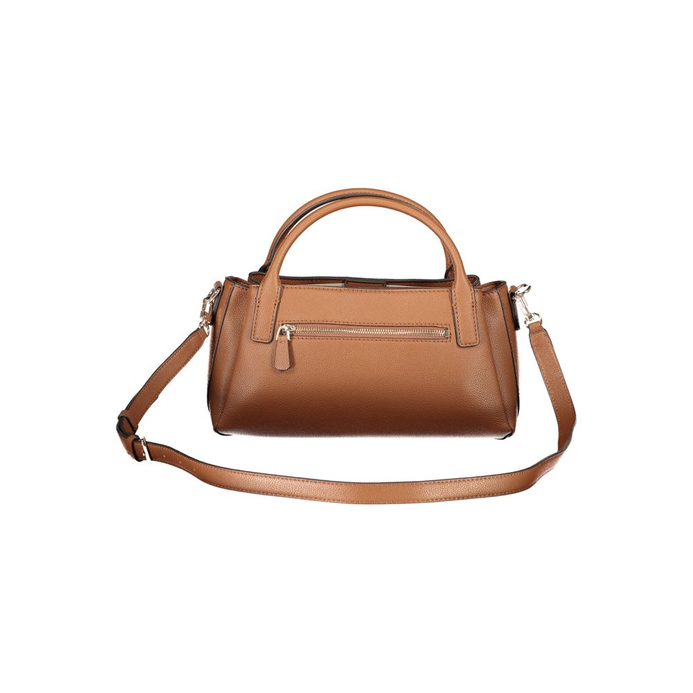 Guess Jeans Brown Polyurethane Women's Bag with Adjustable Strap | Regal Royce