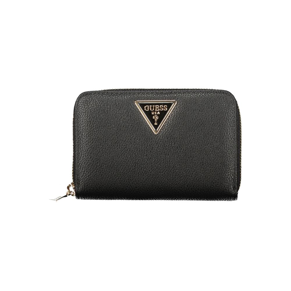 Guess Jeans Black Polyurethane Women's Wallet | Regal Royce