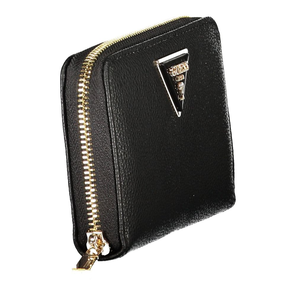 Guess Jeans Black Polyurethane Women's Wallet | Regal Royce