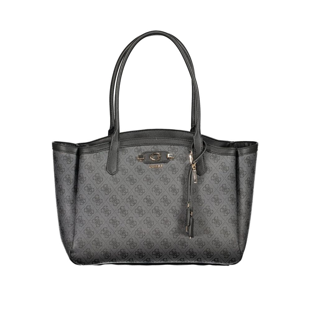 Guess Jeans Black Polyurethane Women's Bag | Regal Royce