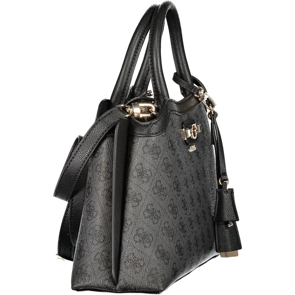 Guess Jeans Nero Poliuretano Women's Bag with Handles and Adjustable Strap | Regal Royce