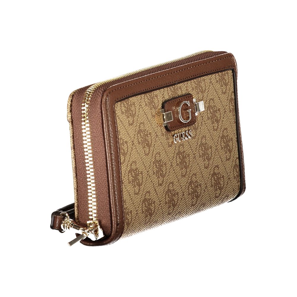 Guess Jeans Beige Polyethylene Wallet | Regal Royce