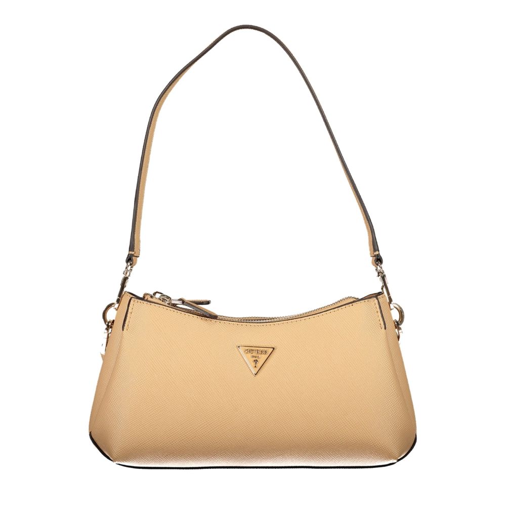 Guess Jeans Beige Polyethylene Handbag | Regal Royce
