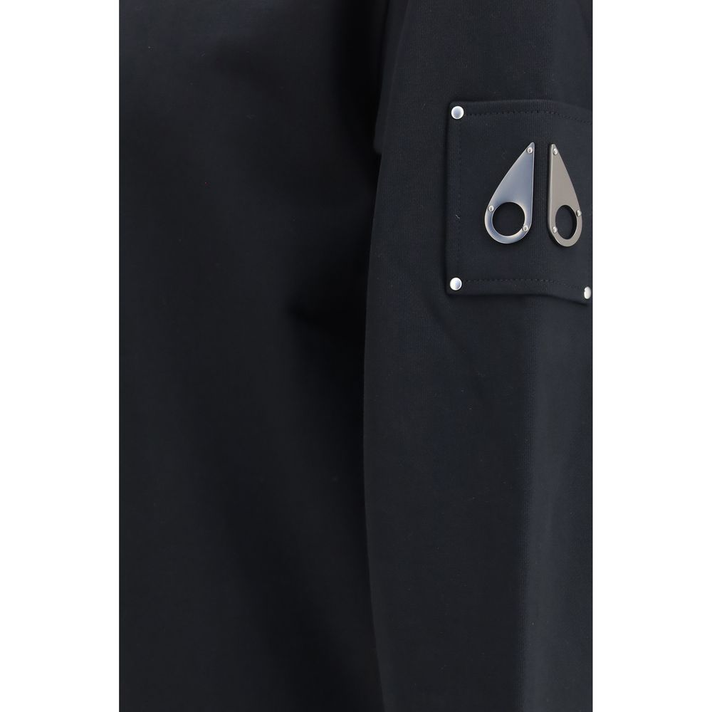 Moose Knuckles Black Cotton Sweatshirt | Regal Royce