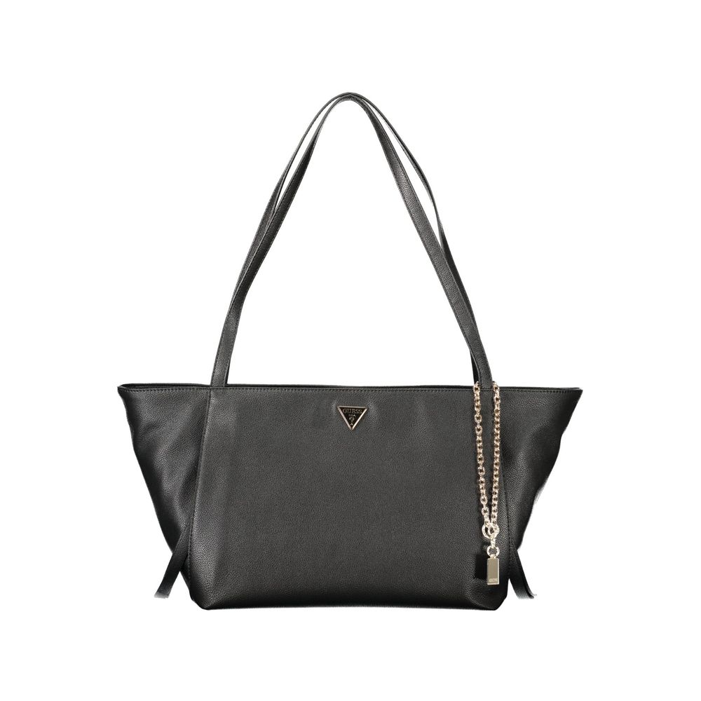 Guess Jeans Black Polyurethane Women's Bag | Regal Royce