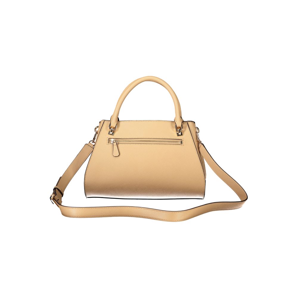 Guess Jeans Beige Polyurethane Women's Bag | Regal Royce