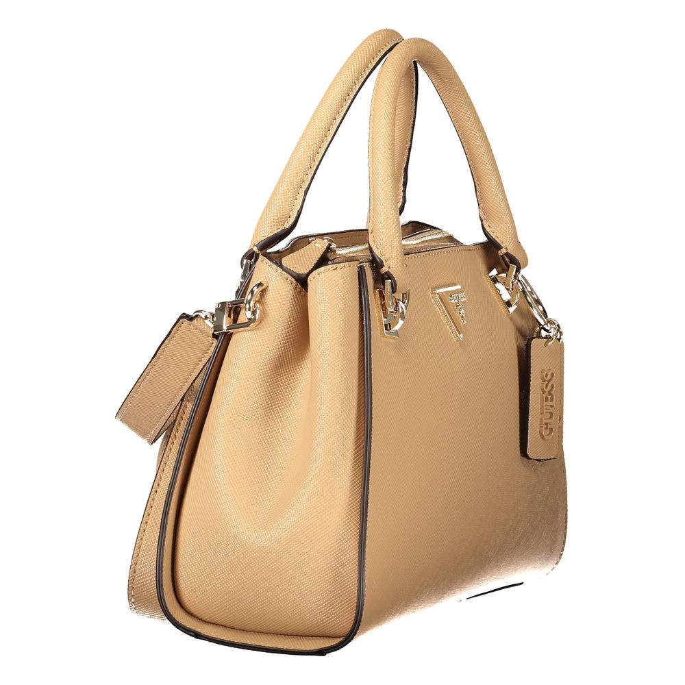 Guess Jeans Beige Polyurethane Women's Bag | Regal Royce