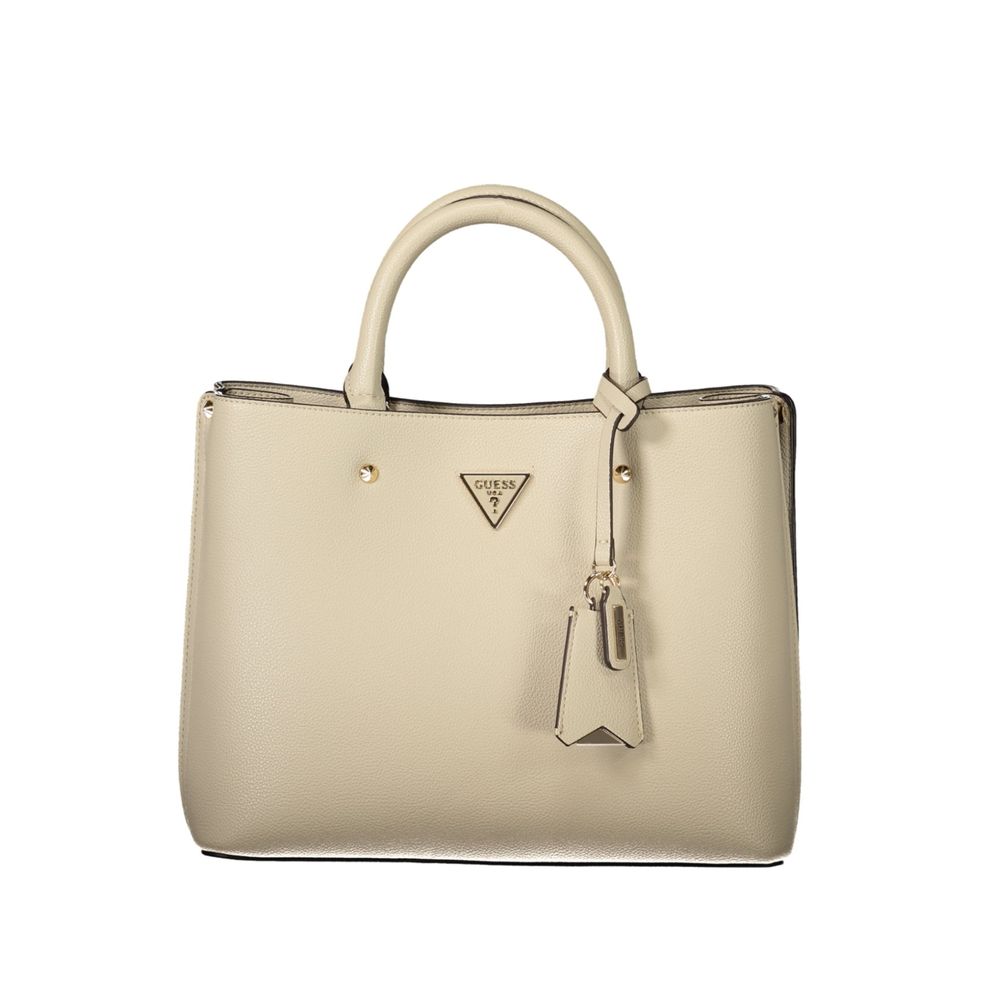 Guess Jeans Beige Polyurethane Women Bag | Regal Royce