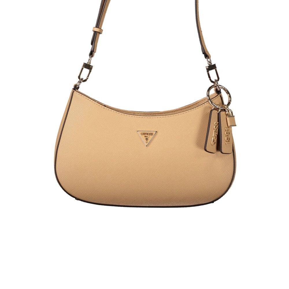Guess Jeans Beige Polyurethane Women's Bag | Regal Royce