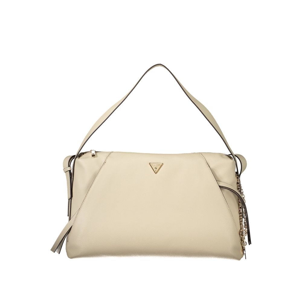 Guess Jeans Beige Polyurethane Women's Bag | Regal Royce