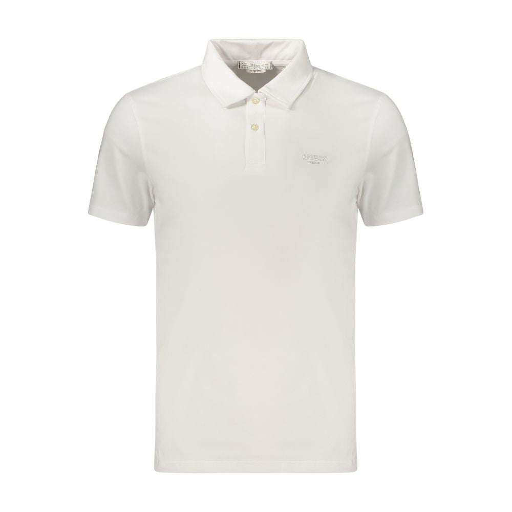 Guess Jeans Bianco Cotton Men Polo | Regal Royce