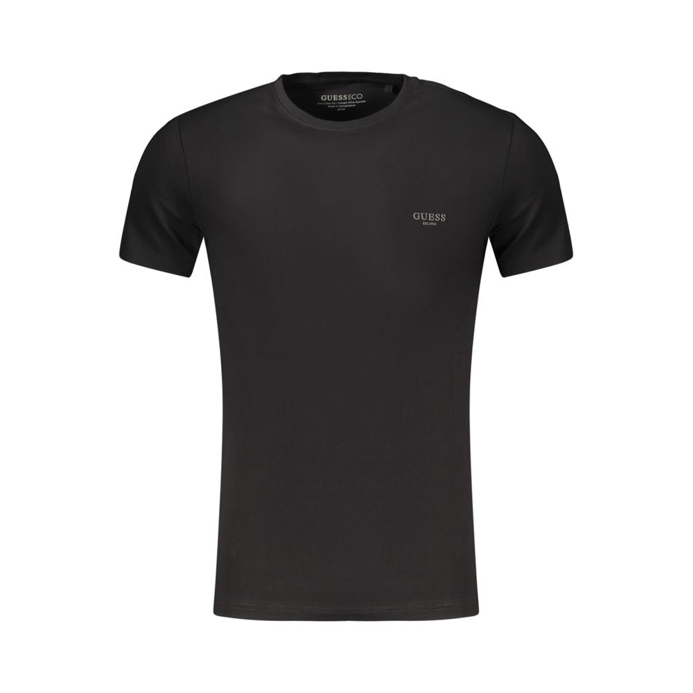 Guess Jeans Black Cotton Mens T-Shirt | Regal Royce