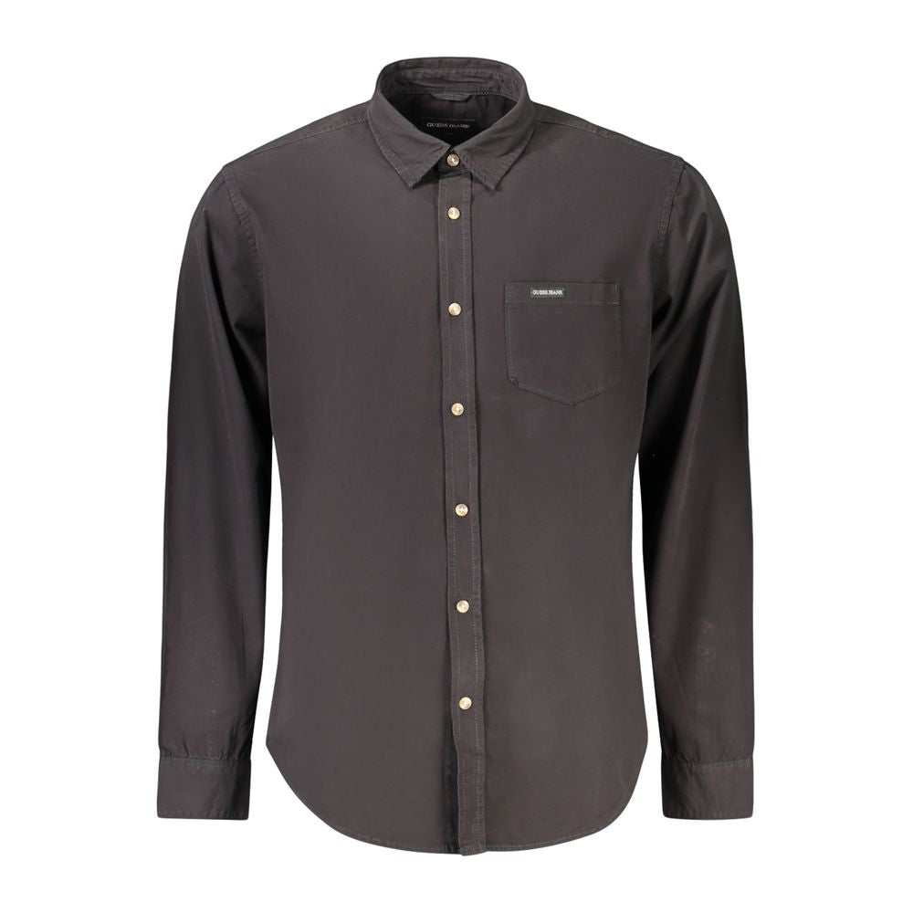 Guess Jeans Black Cotton Men's Shirt | Regal Royce