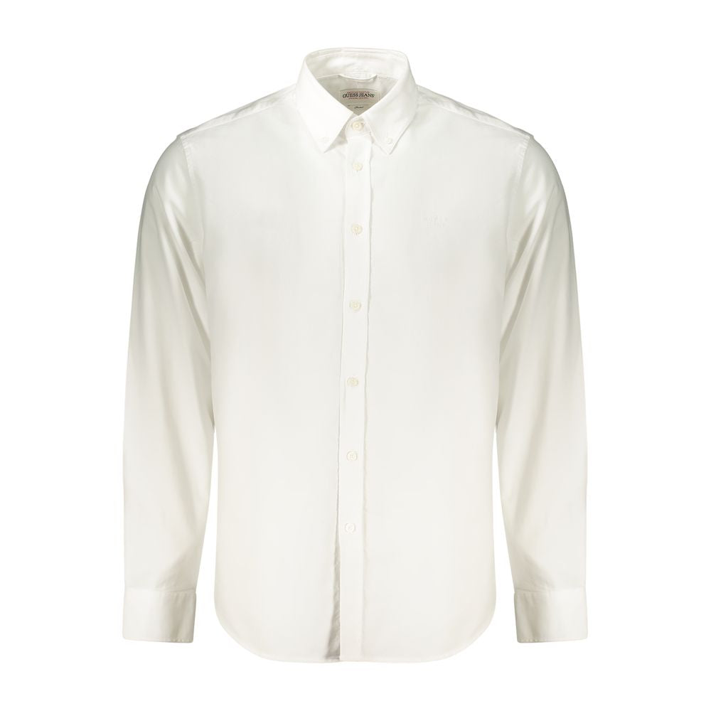 Guess Jeans White Cotton Men's Shirt | Regal Royce