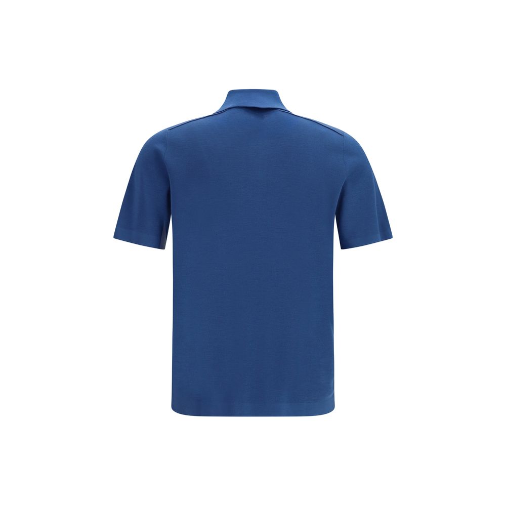 Burberry Blue Wool Oves Aries Polo Shirt | Regal Royce