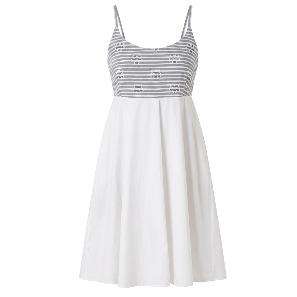 Trussardi Jeans White Cotton Women Dress | Regal Royce