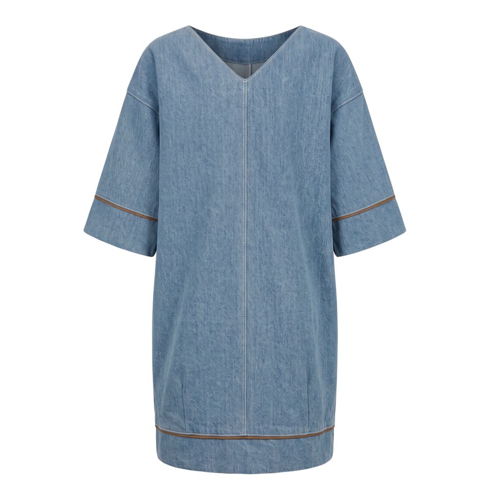 Trussardi Jeans Blue Cotton Women Dress | Regal Royce