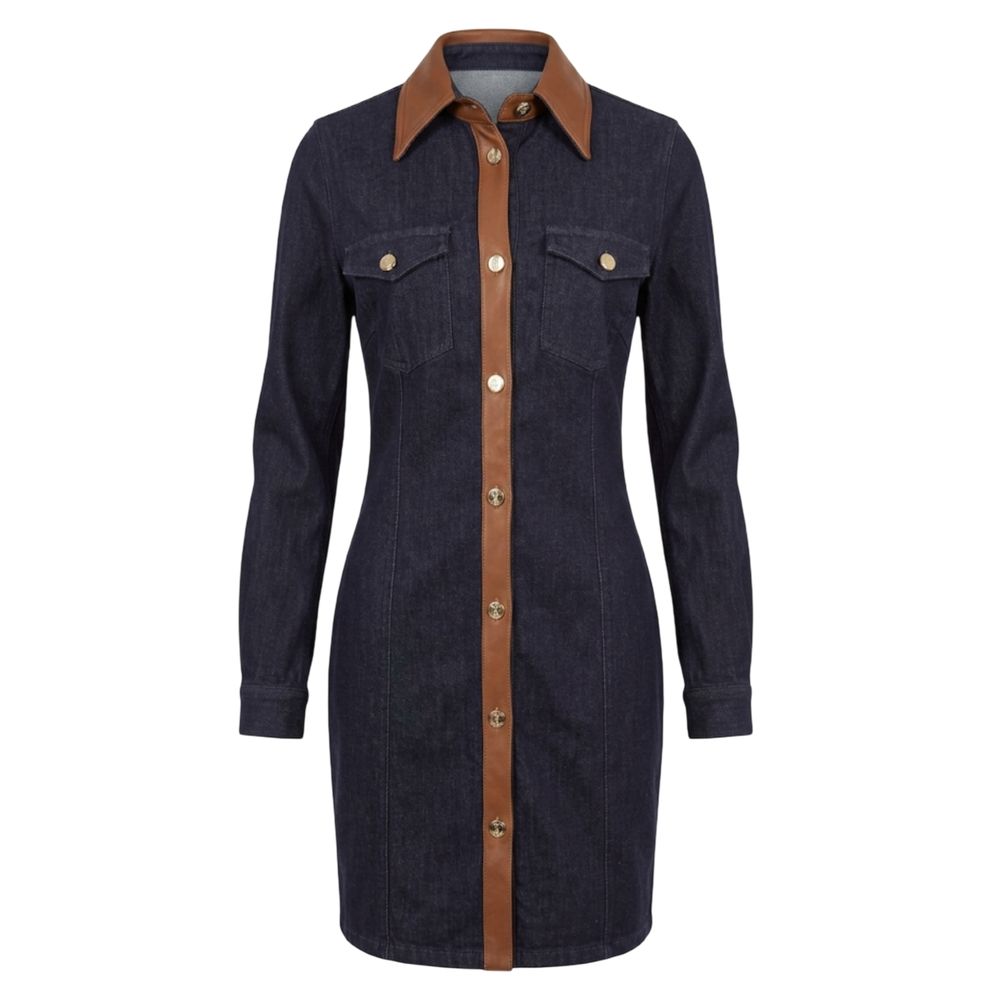 Trussardi Jeans Blue Cotton Women Dress | Regal Royce