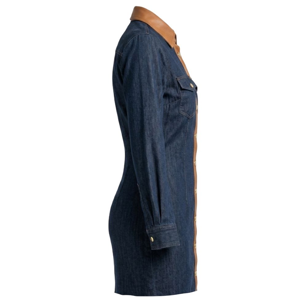 Trussardi Jeans Blue Cotton Women Dress | Regal Royce