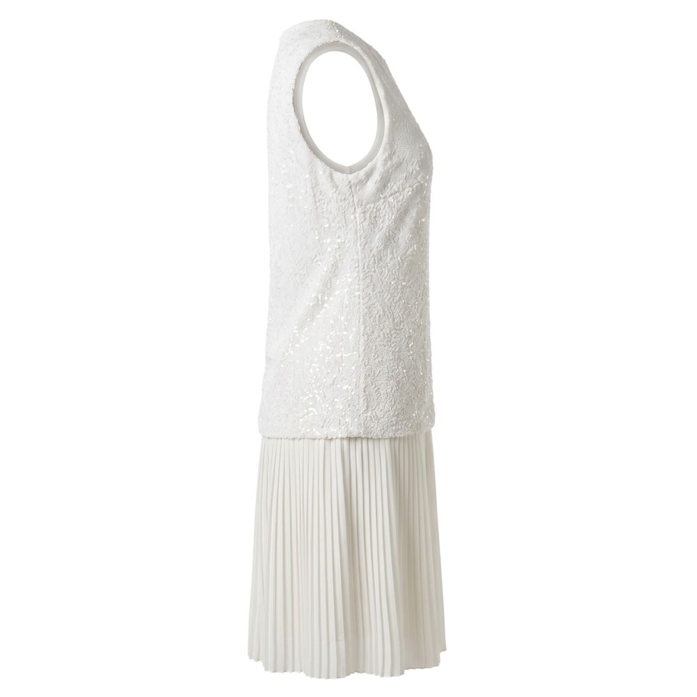 Trussardi Jeans White Polyester Women Dress | Regal Royce