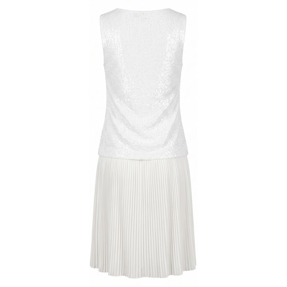 Trussardi Jeans White Polyester Women Dress | Regal Royce