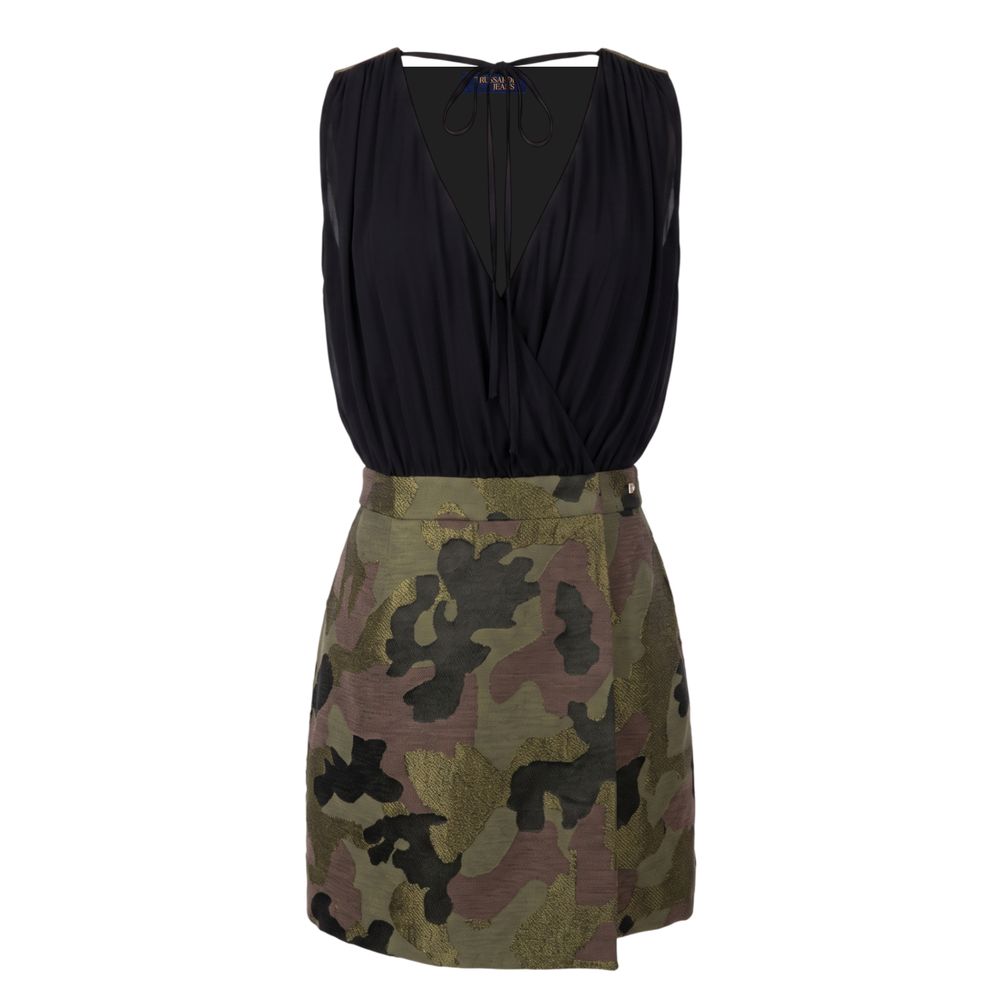 Trussardi Jeans Black Cotton Women's Dress | Regal Royce
