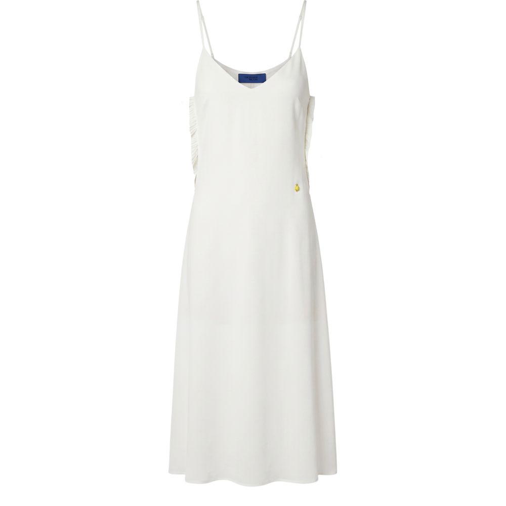 Trussardi Jeans White Polyester Women Dress | Regal Royce